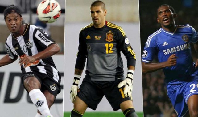 Derzeit ohne Job: Ronaldinho, Valdés und Eto'o