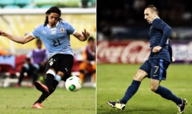 Edinson Cavani und Franck Ribéry müssen das WM-Ticket noch lösen