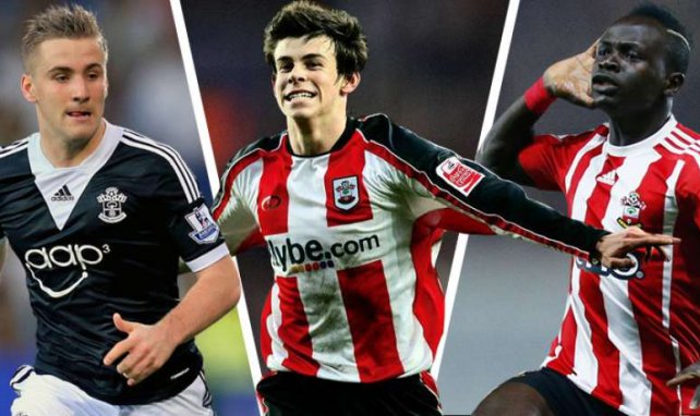 Gareth Bale (M.) wurde beim FC Southampton ausgebildet