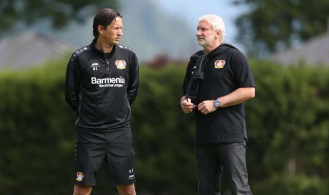 Gehen optimistisch in die neue Saison: Roger Schmidt und Rudi Völler