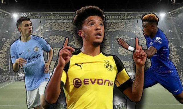 Phil Foden (l.) und Callum Hudson-Odoi (r.) könnten Jadon Sancho nacheifern