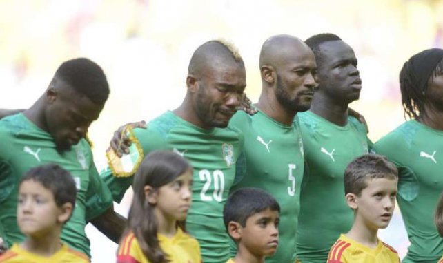 Serey Die (2. v. l.) kamen bei der WM in Brasilien die Tränen