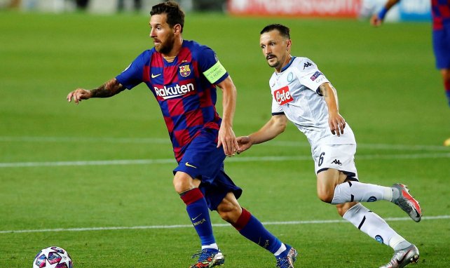 Lionel Messi im Champions League-Spiel gegen Neapel