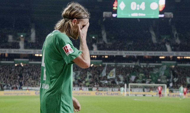 Michael Lang nach einer Niederlage des SV Werder Bremen
