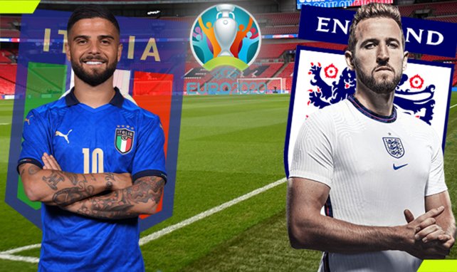 Lorenzo Insigne (l.) trifft mit Italien auf Harry Kane (r.) und die Three Lions