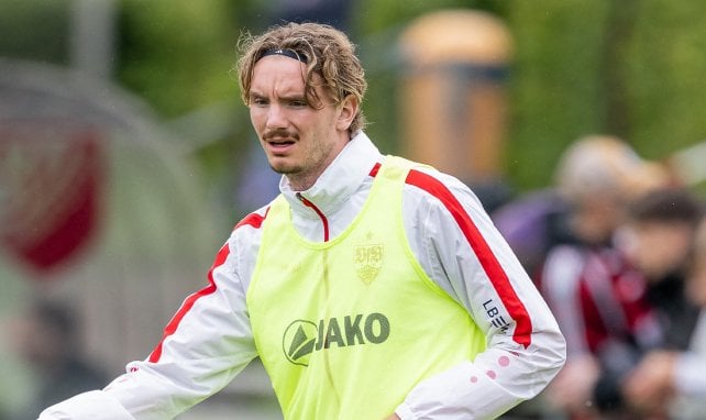 Nick Woltemade im Training des VfB Stuttgart