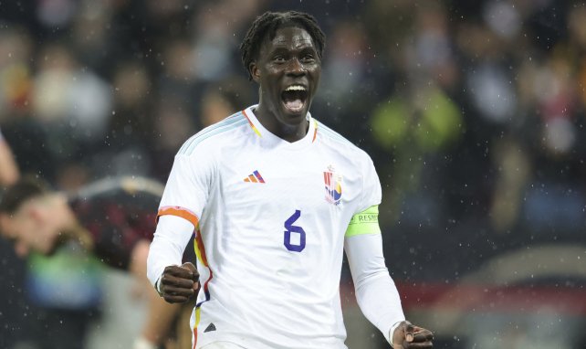 Amadou Onana im Triot der belgischen Nationalmannschaft