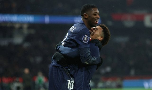 Ousmane Dembélé jubelt mit Desire Doué