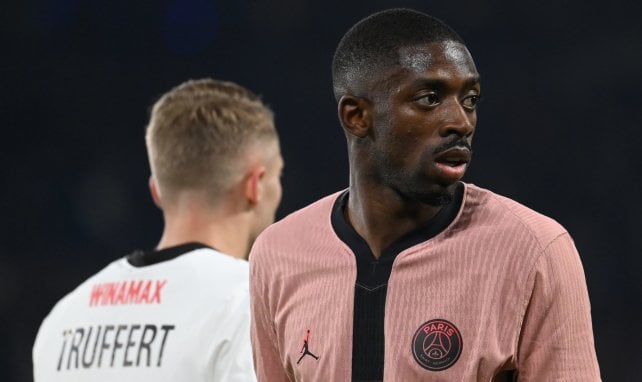 Ousmane Dembélé trägt das PSG-Trikot