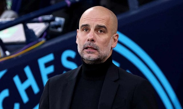 Pep Guardiola guckt traurig drein