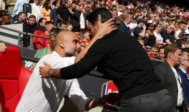 Pep Guardiola als Trainer von ManCity & Mikel Arteta als Trainer vom FC Arsenal