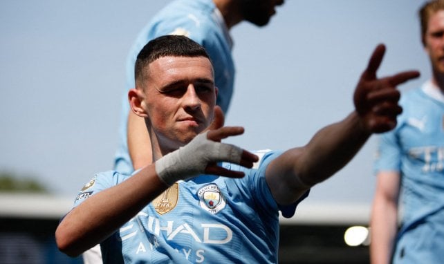 Phil Foden bejubelt seinen Treffer