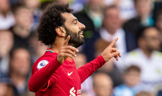 Mohamed Salah feiert sein Tor gegen Manchester City.