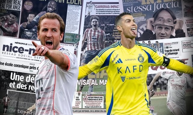 Harry Kane und Cristiano Ronaldo auf dem Bild der Presseschau am 25.09