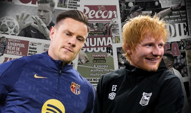 PS mit ter Stegen und Ed Sheeran