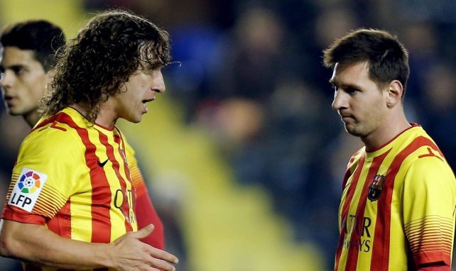 Carles Puyol und Lionel Messi im Jahr 2014