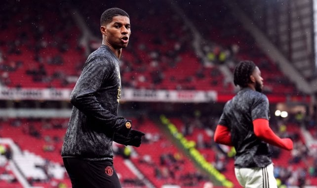 Marcus Rashford beim Aufwärmen