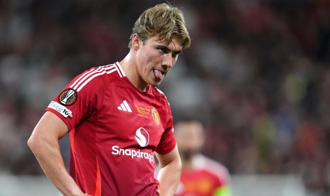 Rasmus Höjlund zeigt Zunge
