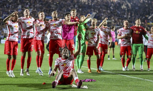 RB Leipzig feiert den Einzug ins Halbfinale