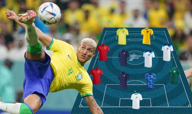 Richarlison bei seinem Traumtor für Brasilien gegen Serbien (2:0)