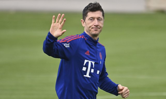 Robert Lewandowski beim Bayern-Training