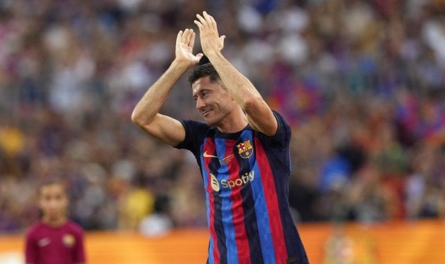 Robert Lewandowski bedankt sich bei den Barça-Fans