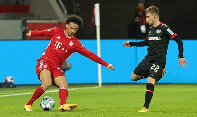 Leroy Sané im Einsatz gegen Bayer Leverkusen