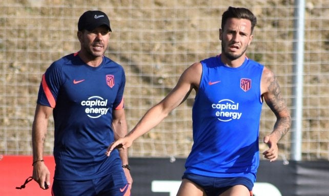 Saúl beim Training
