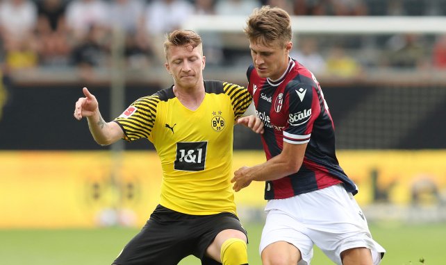 Mattias Svanberg im Zweikampf mit BVB-Kapitän Marco Reus