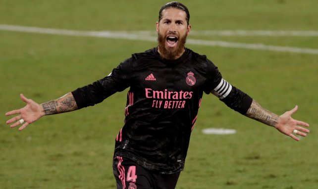 Sergio Ramos feiert einen Treffer für Real Madrid