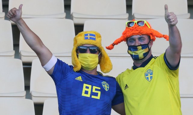 Gute Stimmung unter den schwedischen Fans
