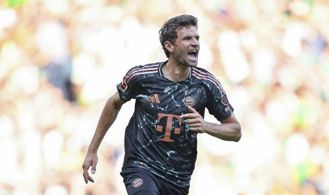 Thomas Müller für Bayern im Einsatz