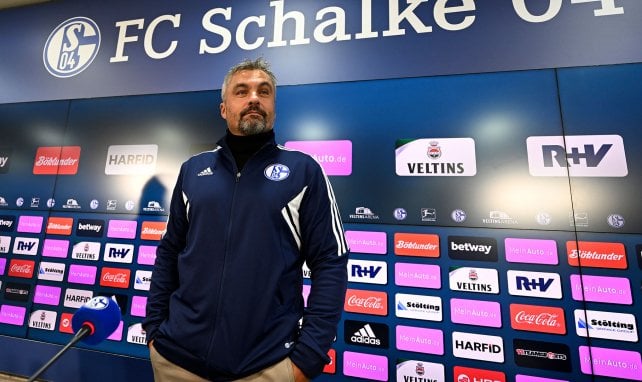 Thomas Reis bei seiner Präsentation als Trainer von Schalke 04 