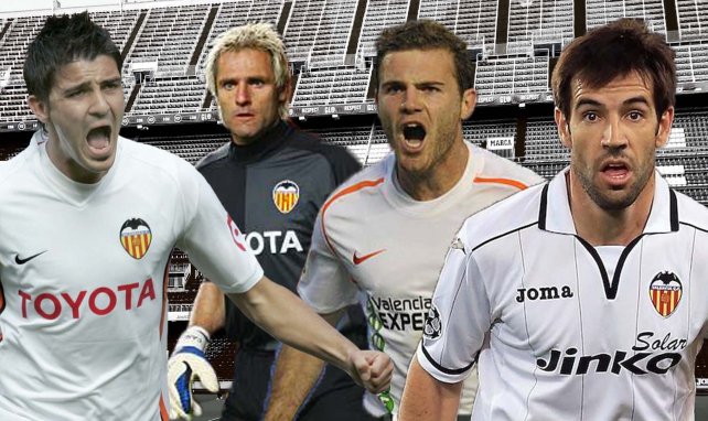 David Villa, Santiago Cañizares, Juan Mata und David Albelda