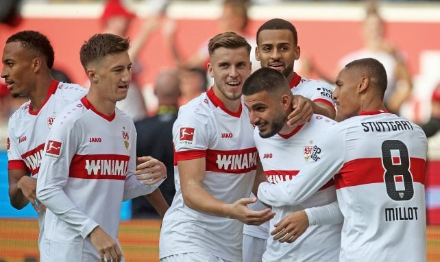 Der VfB Stuttgart beim Torjubel