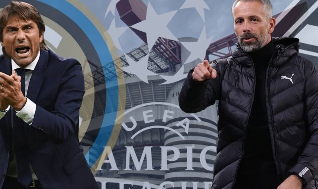 Inter Mailand Trainer Antonio Conte und Gladbach-Coach Marco Rose