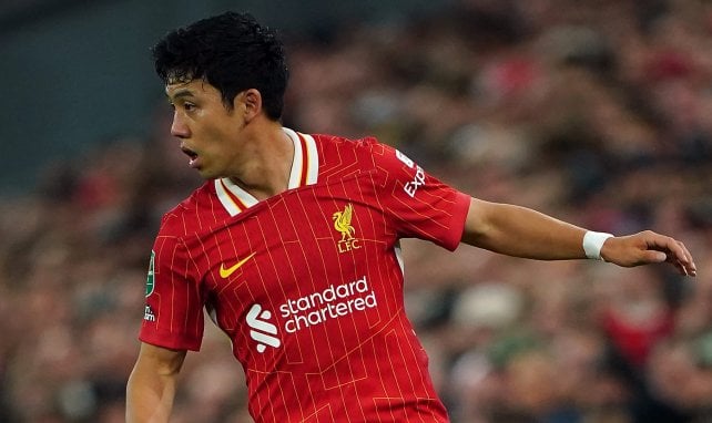 Wataru Endo in Aktion für den FC Liverpool