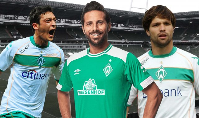 Mesut Özil, Claudio Pizarro und Diego trugen das Werder-Trikot