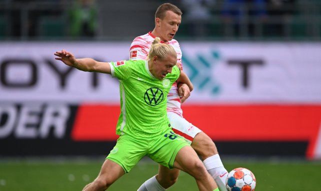 Xaver Schlager im Einsatz gegen RB Leipzig