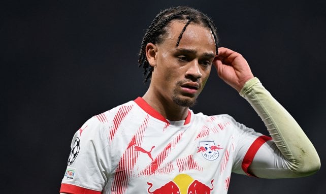 Xavi Simons im Trikot von RB Leipzig