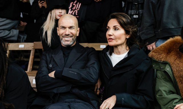 Zinedine Zidane mit seiner Frau Veronique