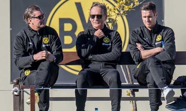 Michael Zorc, Hans-Joachim Watzke und Sebastian Kehl (v.r.n.l.) leiten die Geschicke des BVB